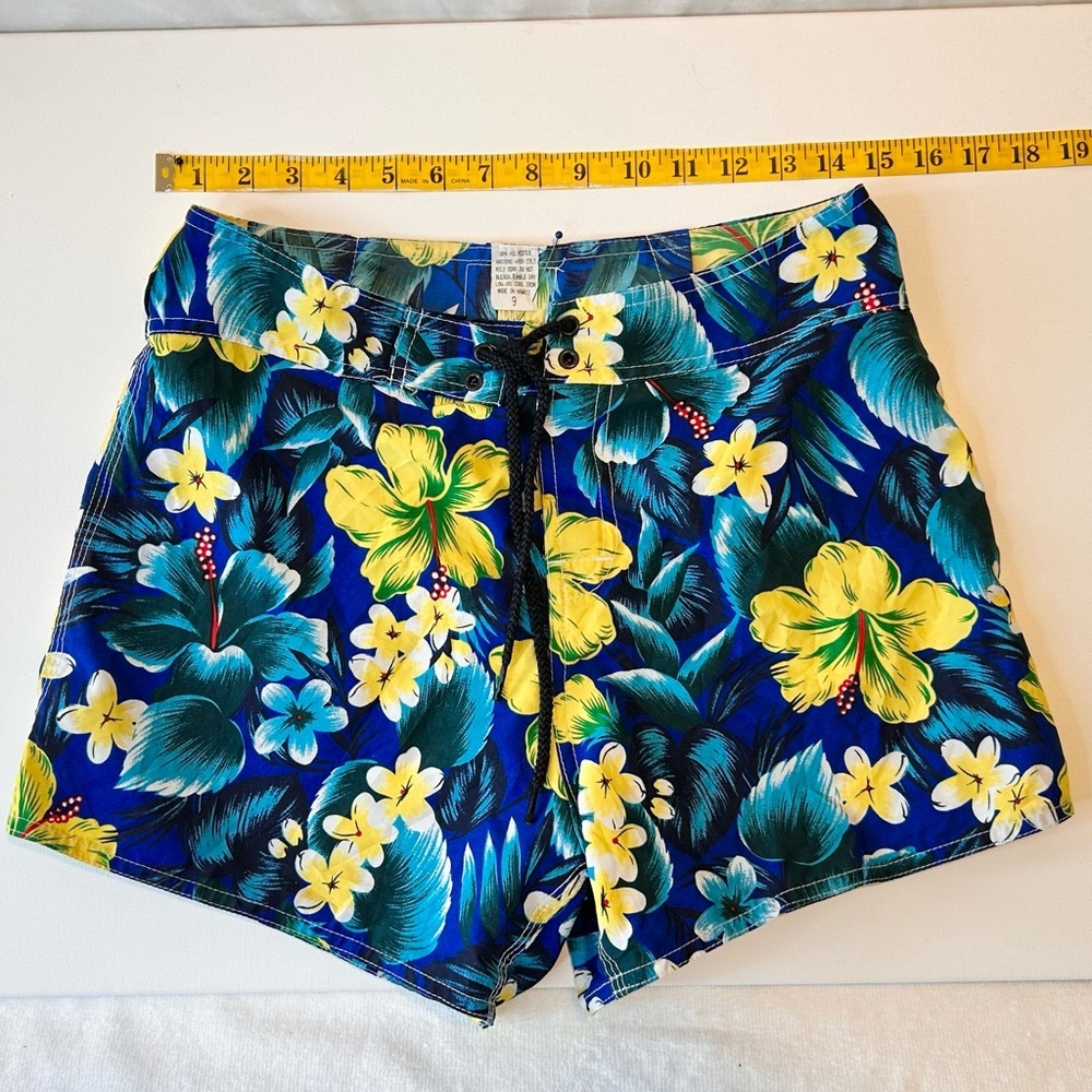 Y2K Pacific Legend made in Hawaii Floral Surf Board Shorts Size 30 - Picture 5 of 6